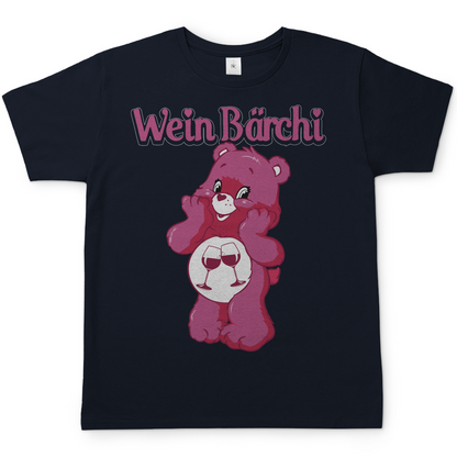 Wein Bärchi Glücksbärchi Herren Shirt in Navy Blau