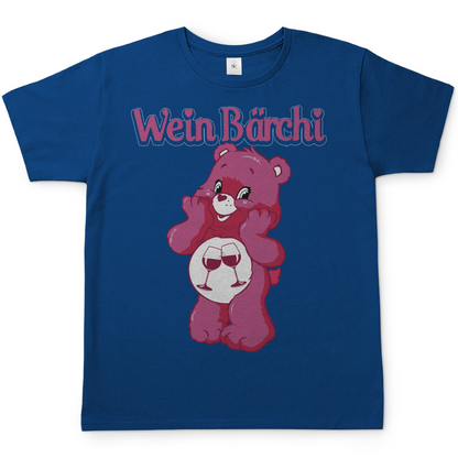 Wein Bärchi Glücksbärchi Herren Shirt in Royal Blau