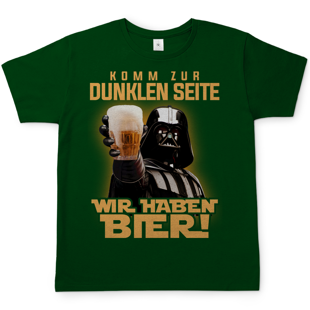 Komm zur dunklen Seite wir haben Bier Darth Vader - Herren Shirt Bottle Green