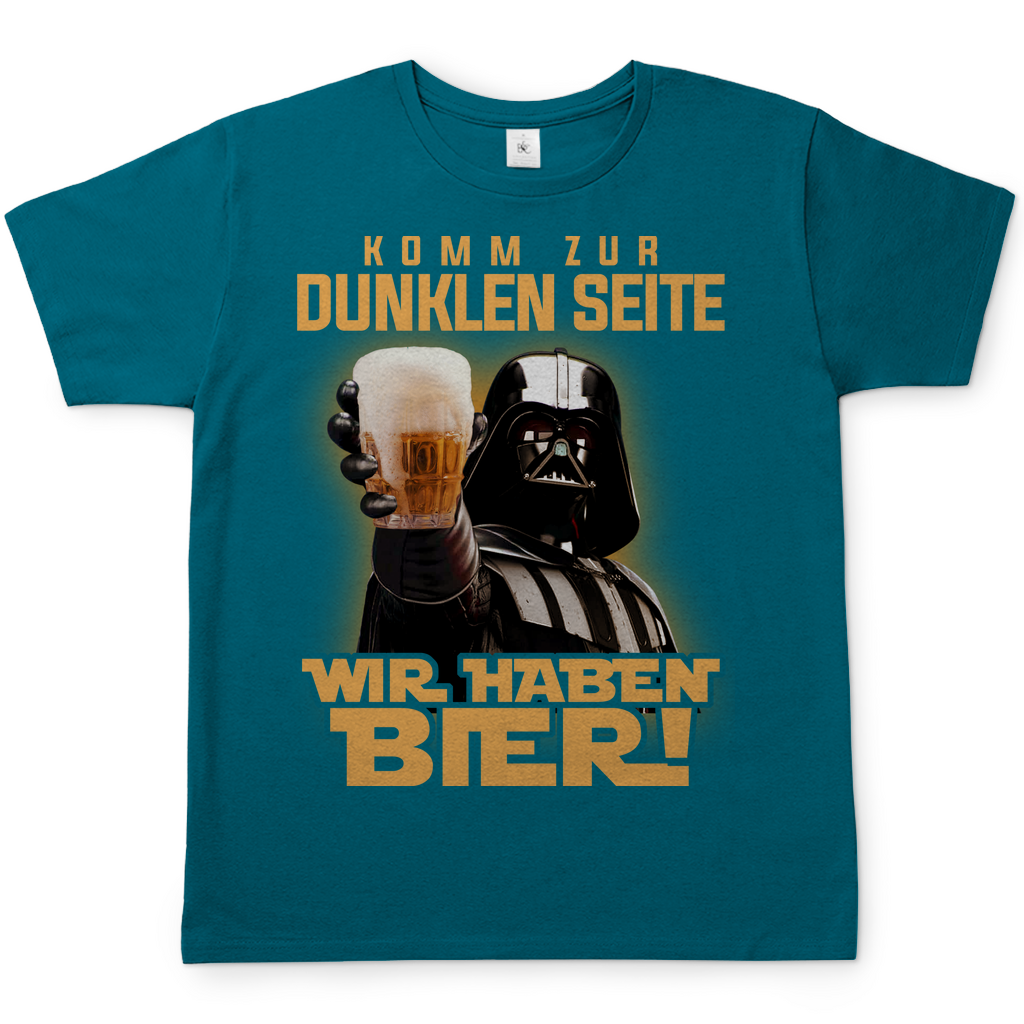 Komm zur dunklen Seite wir haben Bier Darth Vader - Herren Shirt Diva Blue