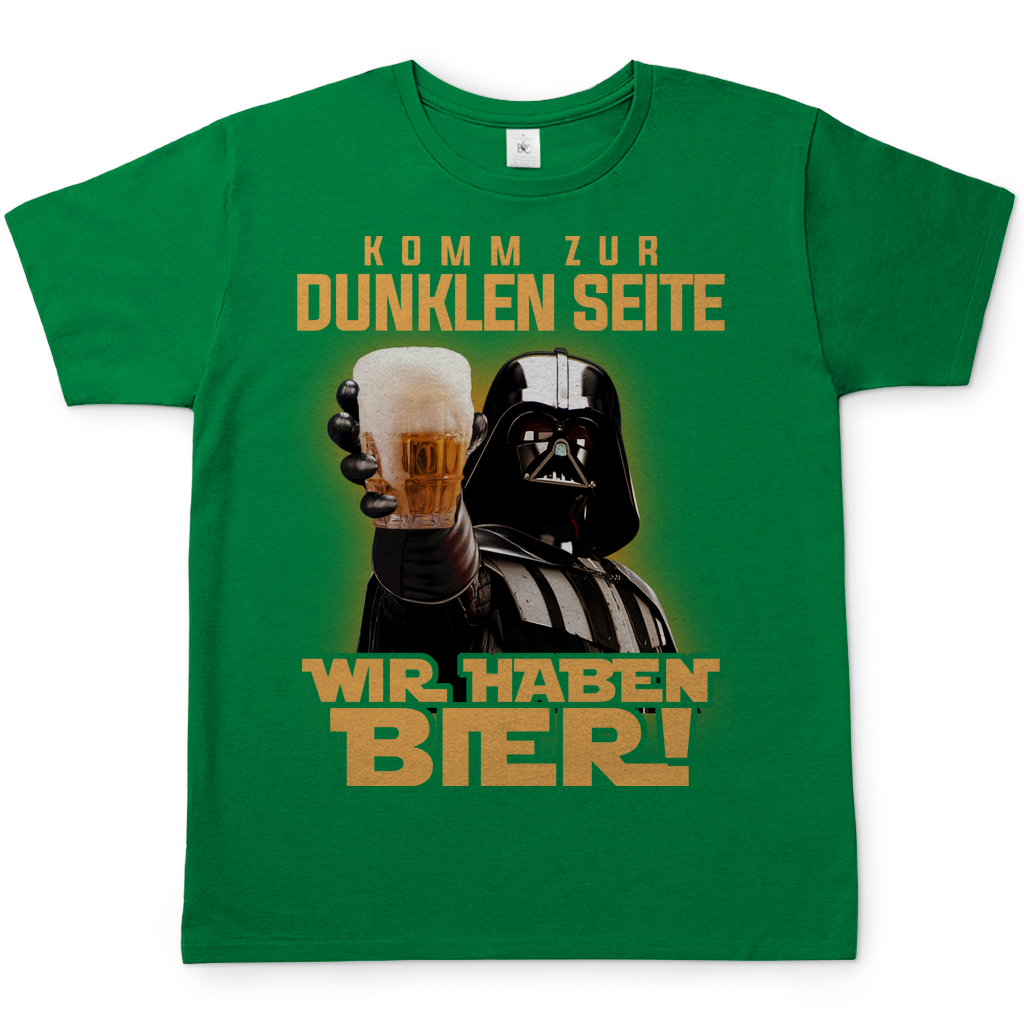 Komm zur dunklen Seite wir haben Bier Darth Vader - Herren Shirt Kelly Green