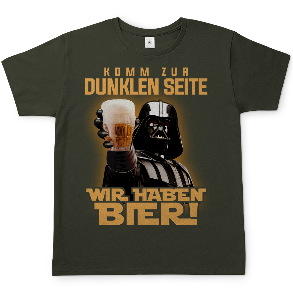 Komm zur dunklen Seite wir haben Bier Darth Vader - Herren Shirt Urban Khaki