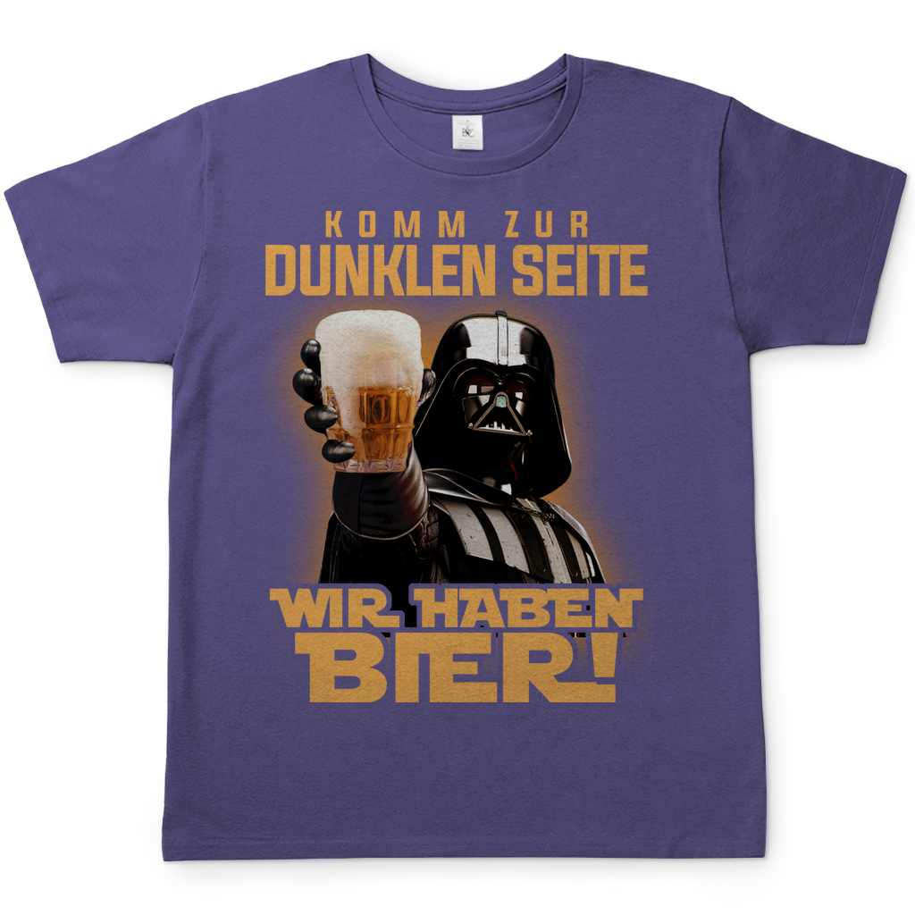 Komm zur dunklen Seite wir haben Bier Darth Vader - Herren Shirt Millennial Lilac