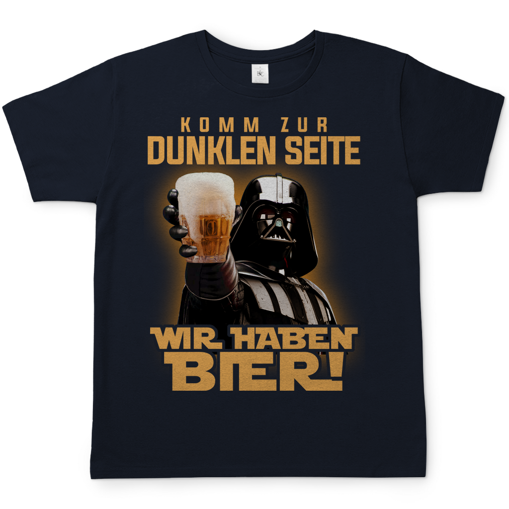 Komm zur dunklen Seite wir haben Bier Darth Vader - Herren Shirt Navy