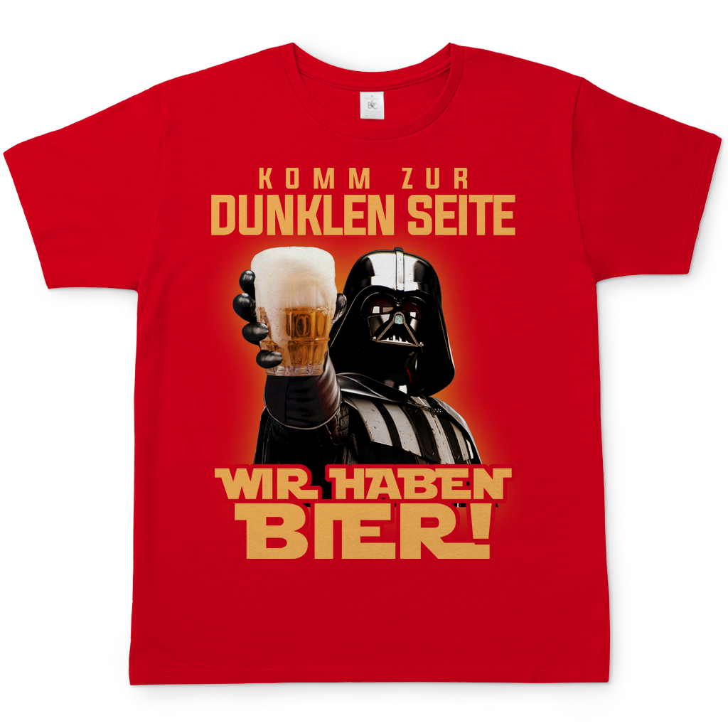 Komm zur dunklen Seite wir haben Bier Darth Vader - Herren Shirt Red