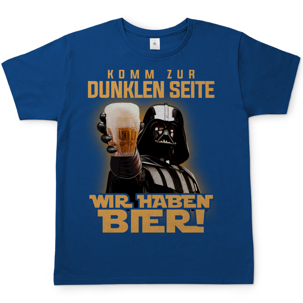 Komm zur dunklen Seite wir haben Bier Darth Vader - Herren Shirt Royal Blue