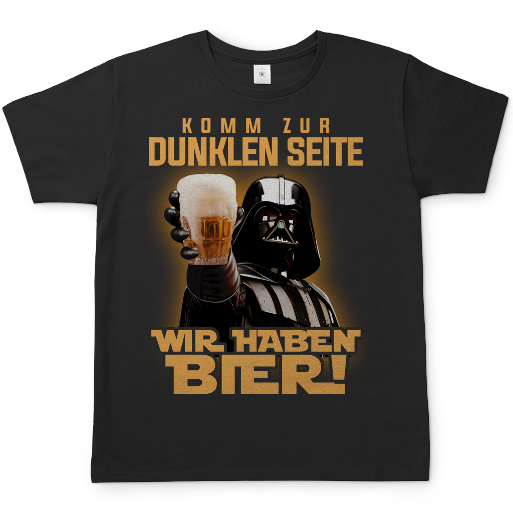 Komm zur dunklen Seite wir haben Bier Darth Vader - Herren Shirt Black