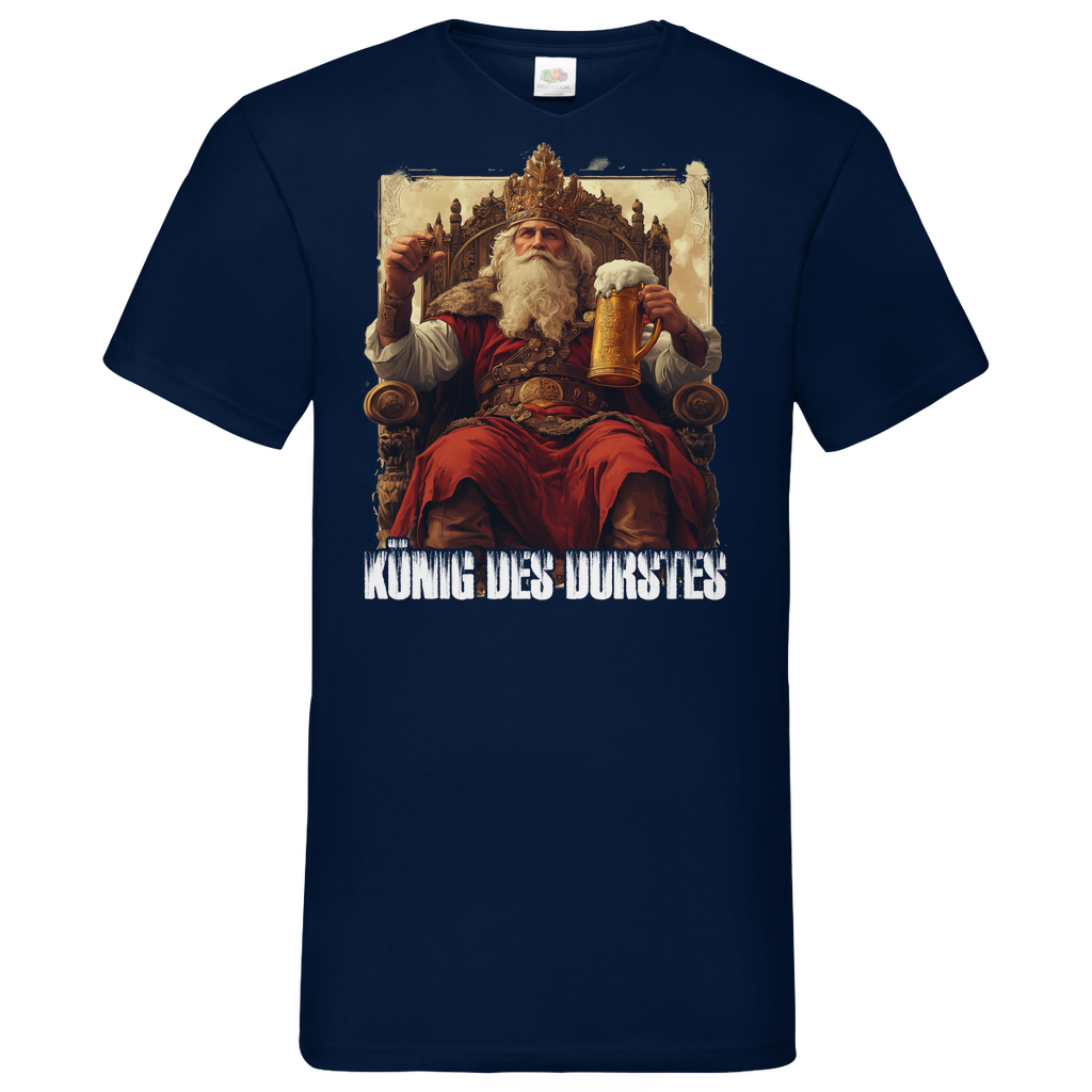 König des Durstes - Herren V-Neck Shirt Navy