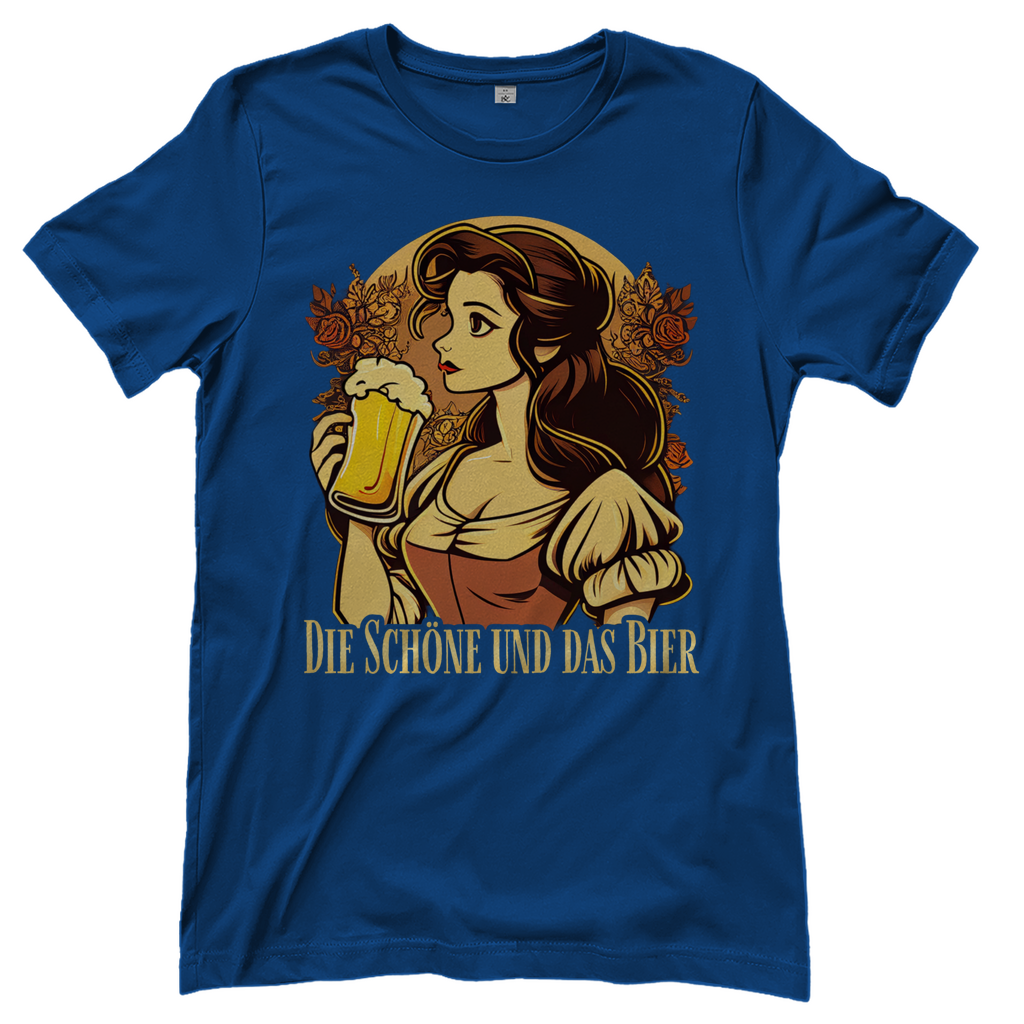 Die Schöne und das Bier Belle - Damenshirt Royal Blue