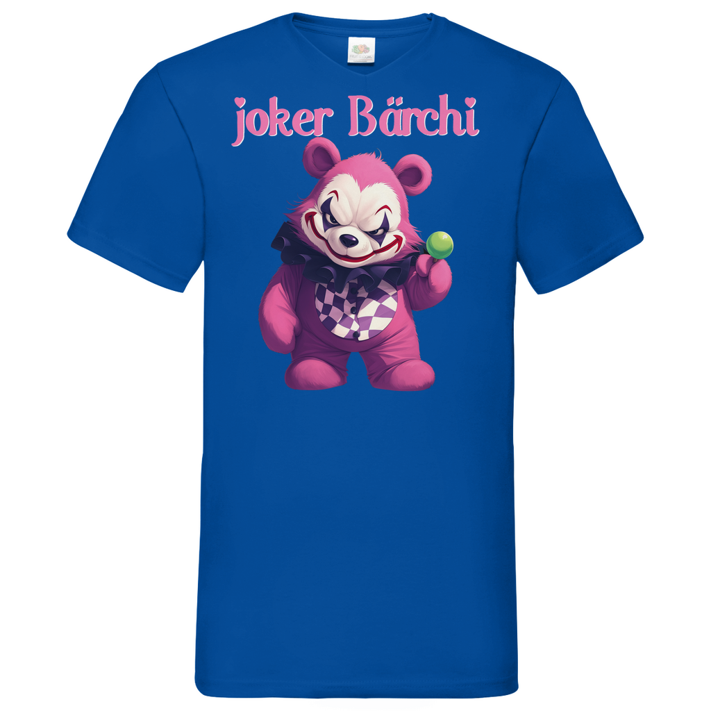 Joker Bärchi - Glücksbärchi - Herren V-Neck Shirt