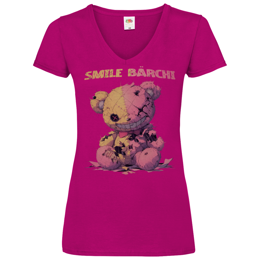 Smile Bärchi - V-Neck Damenshirt