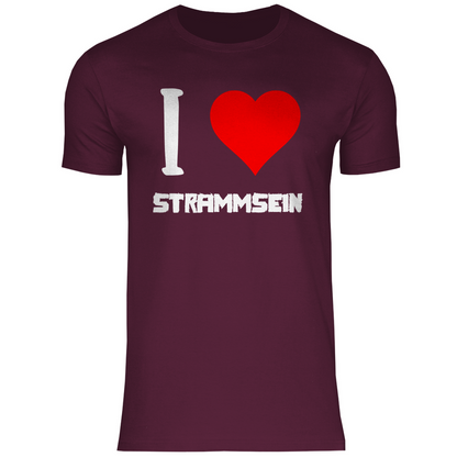 I love Strammsein - Herren Shirt Burgundy