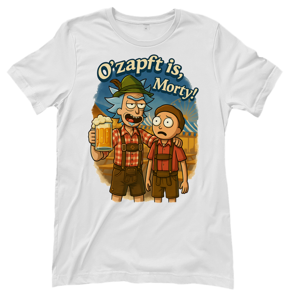 O´Zapft is Morty! Rick &amp; Morty Oktoberfest Bier - Damen T-Shirt White