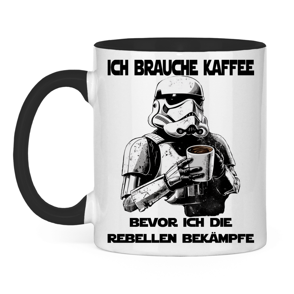 Ich brauche Kaffee bevor ich die Rebellen bekämpfe - Tasse zweifarbig