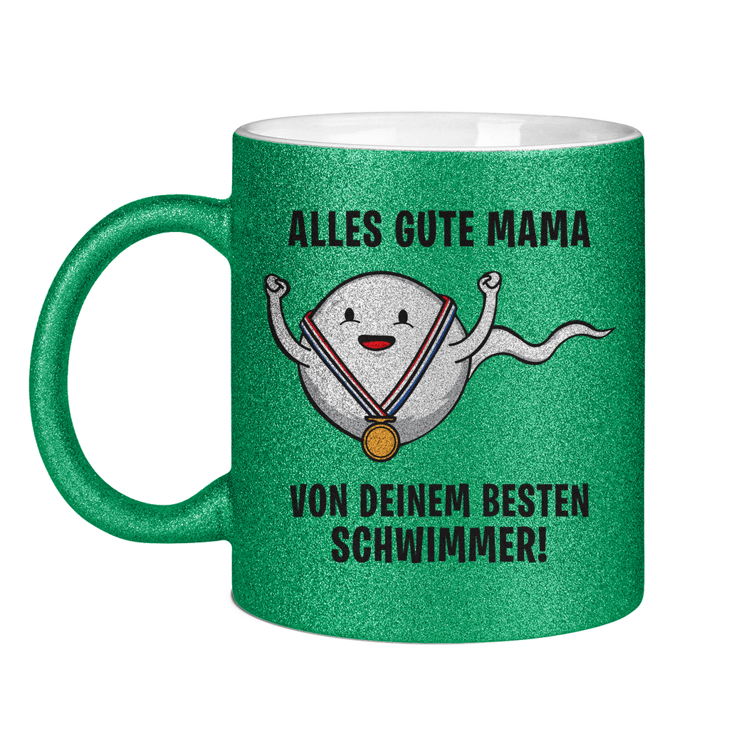 Alles gute Mama von deinem besten Schwimmer! - Glitzertasse