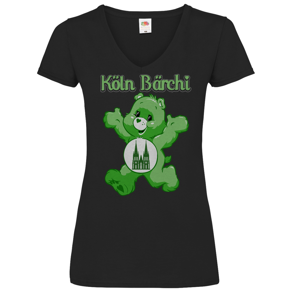 Köln Bärchi - Glücksbärchi - V-Neck Damenshirt