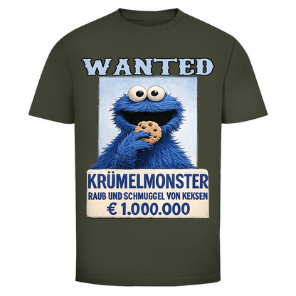 Wanted Krümelmonster Raub und Schmuggel von Keksen - Herren T-Shirt