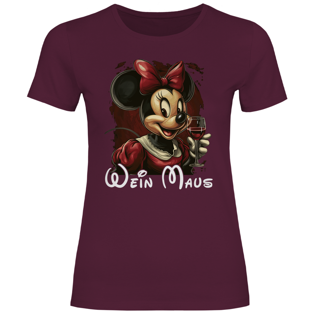 Wein Maus Retro - Damenshirt