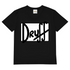 Herren V-Neck T-Shirt druﬀ – Bold Retro Logo Design im Cartoon-Style Black