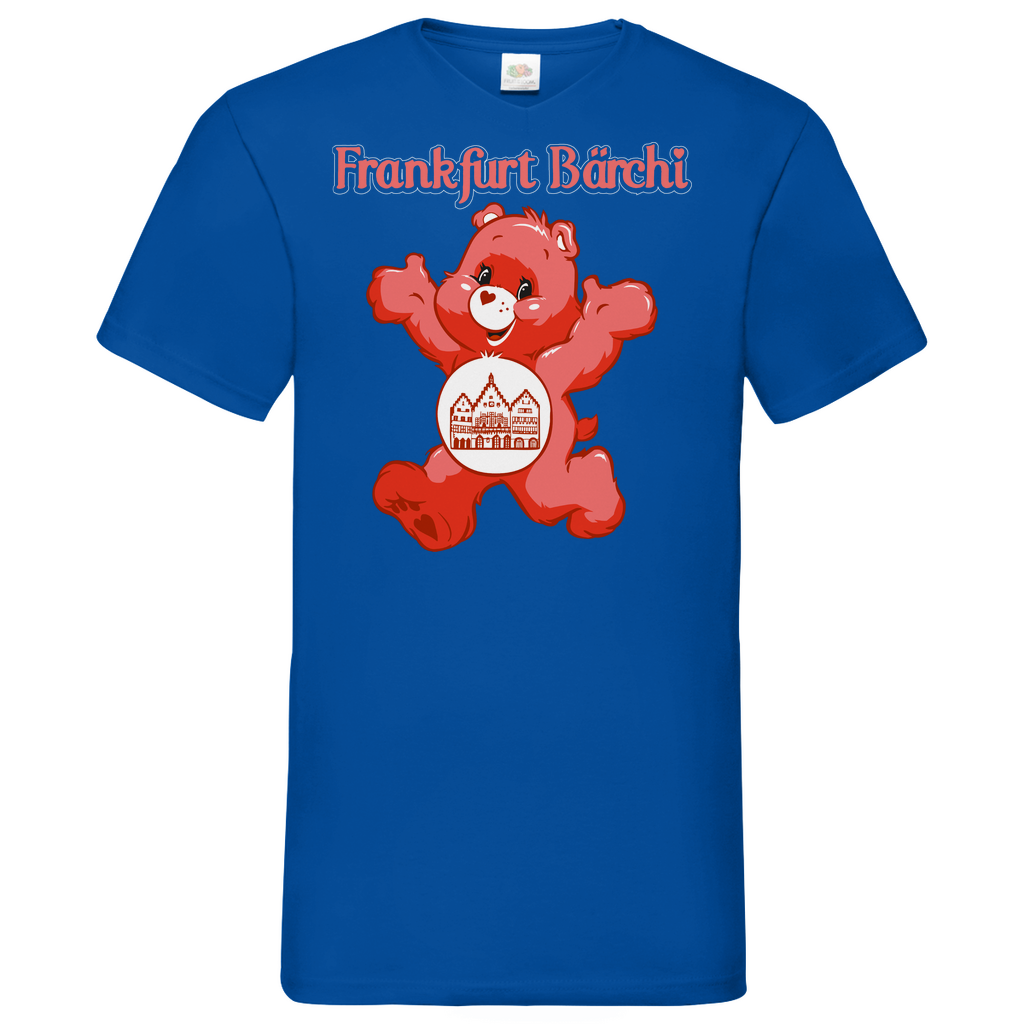 Frankfurt Bärchi - Glücksbärchi - Herren V-Neck Shirt Royal Blue
