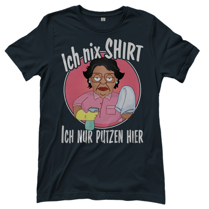 Ich nix Shirt ich nur putzen hier - Damenshirt Dark Grey Solid