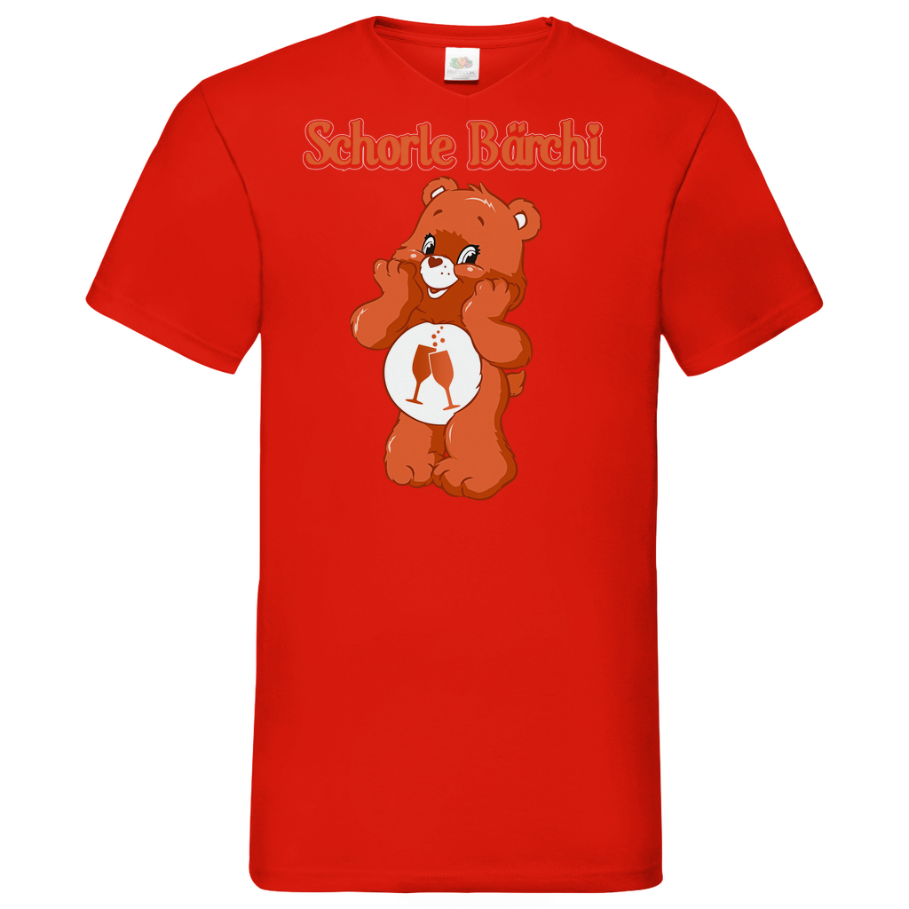 Schorle Bärchi - Glücksbärchi - Herren V-Neck Shirt Red