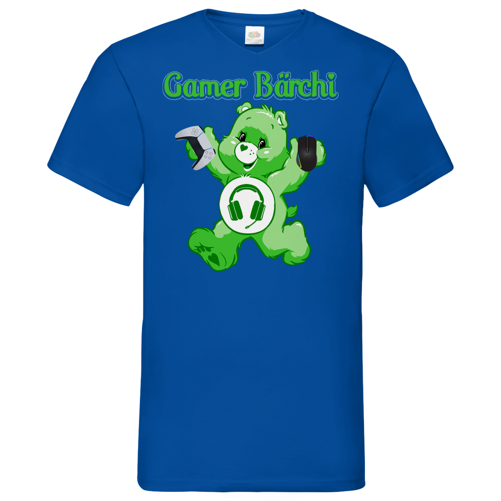 Gamer Bärchi - Glücksbärchi - Herren V-Neck Shirt