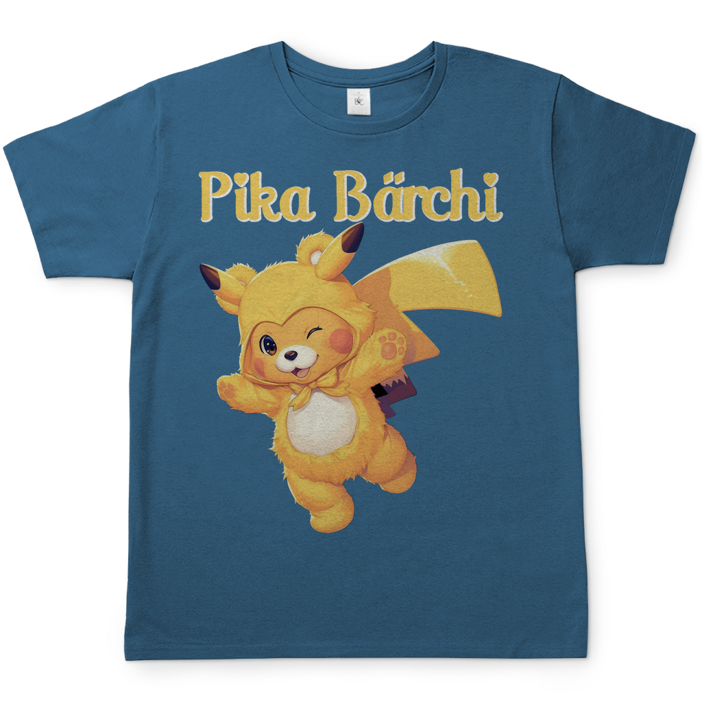Pika Bärchi - Glücksbärchi - Herren Shirt Stone Blue