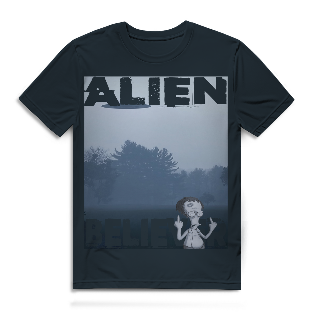 Alien Believer Roger - Herren Premium Bio T-Shirt Dark Grey Solid