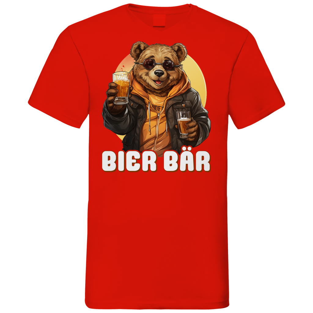 Bier Bär - Herren V-Neck Shirt