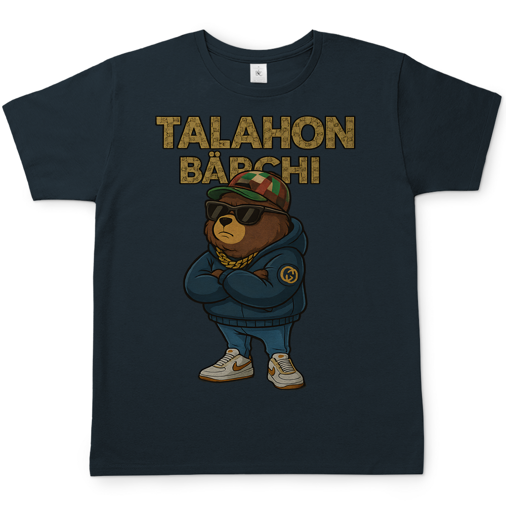 Talahon Bärchi - Glücksbärchi - Herren T-Shirt Dark Grey Solid