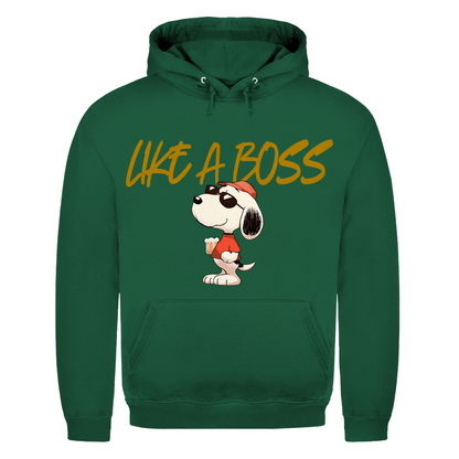 Peanuts Snoopy mit Bier Like a Boss - Herren Hoodie