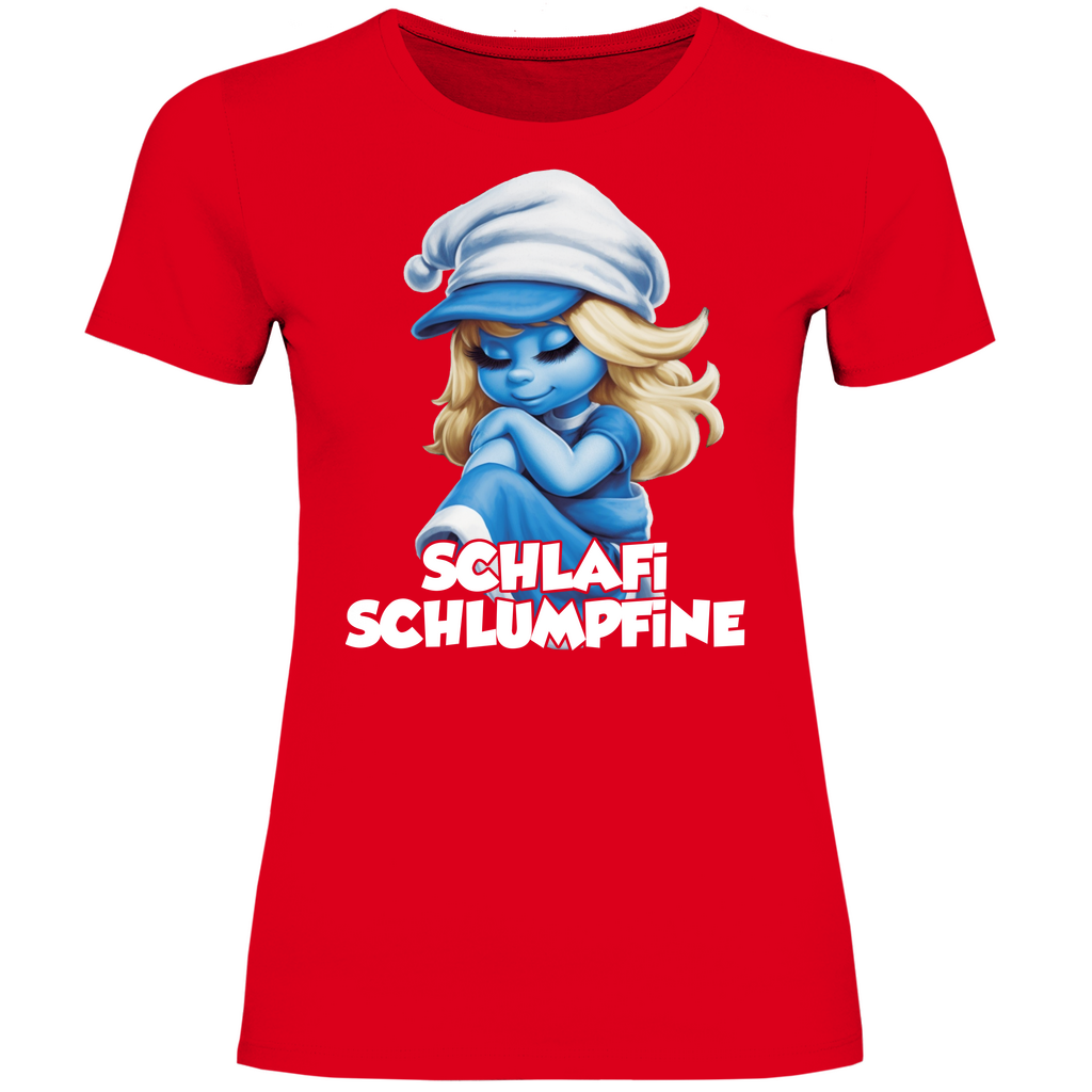 Schlafi Schlumpfine Grafik - Damenshirt