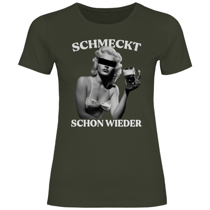 Schmeckt schon wieder - Damenshirt Urban Khaki
