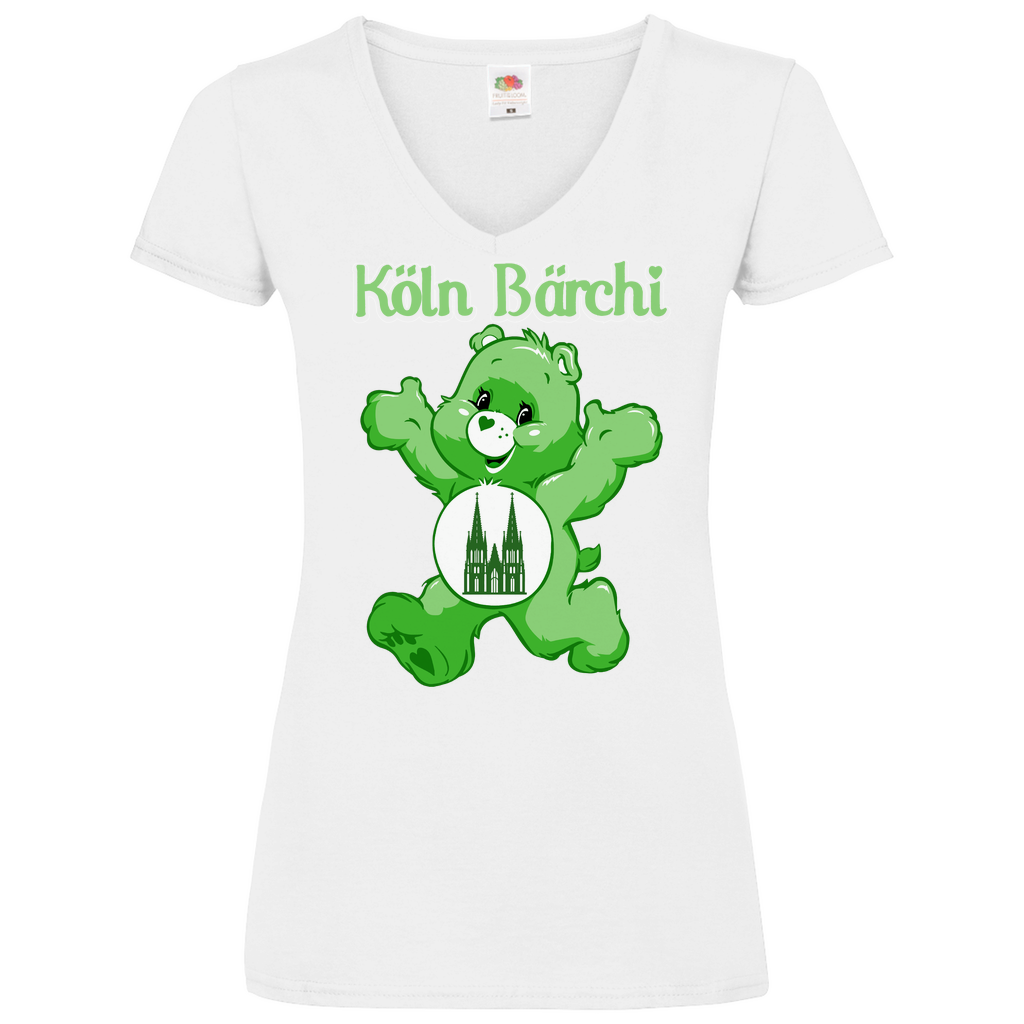 Köln Bärchi - Glücksbärchi - V-Neck Damenshirt