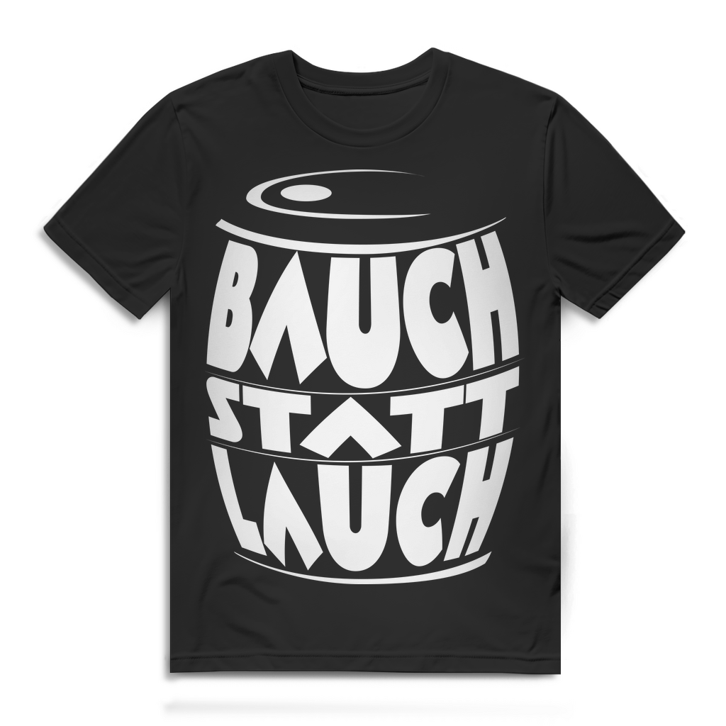 Männer T-Shirt Bauch statt Lauch Spruch Bier Funshirt Geschenk lustig Herren Black