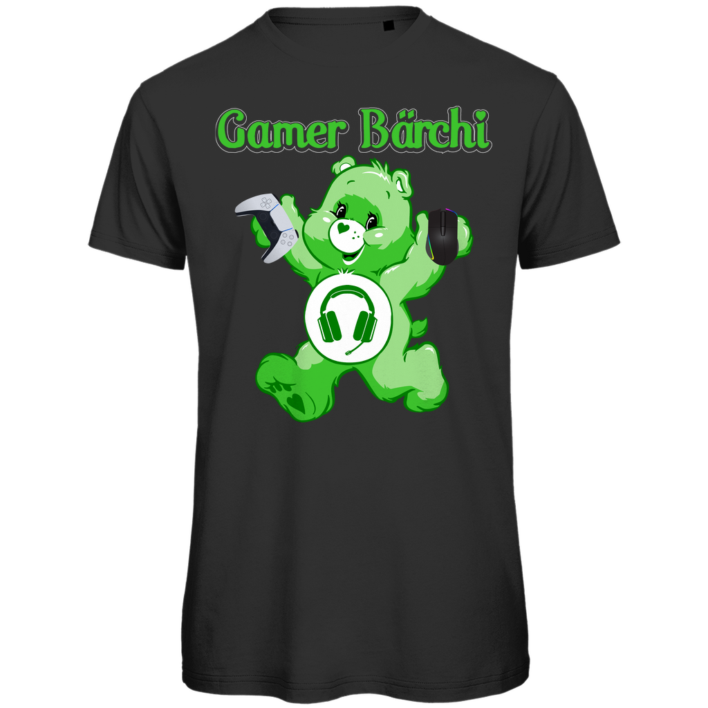 Gamer Bärchi Glücksbärchi - Herren Premium Bio T-Shirt Black