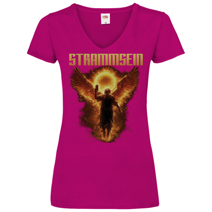 Strammsein Du Ich Wir Bier - V-Neck Damenshirt