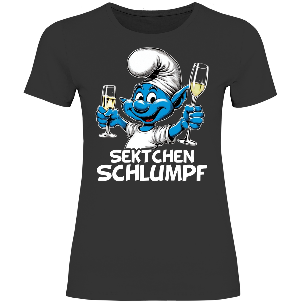 Sektchen Schlumpf Grafik - Damenshirt