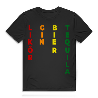 LGBT Likor Gin Bier Tequila Bio Baumwolle Shirt Maenner Party Fun Freunde