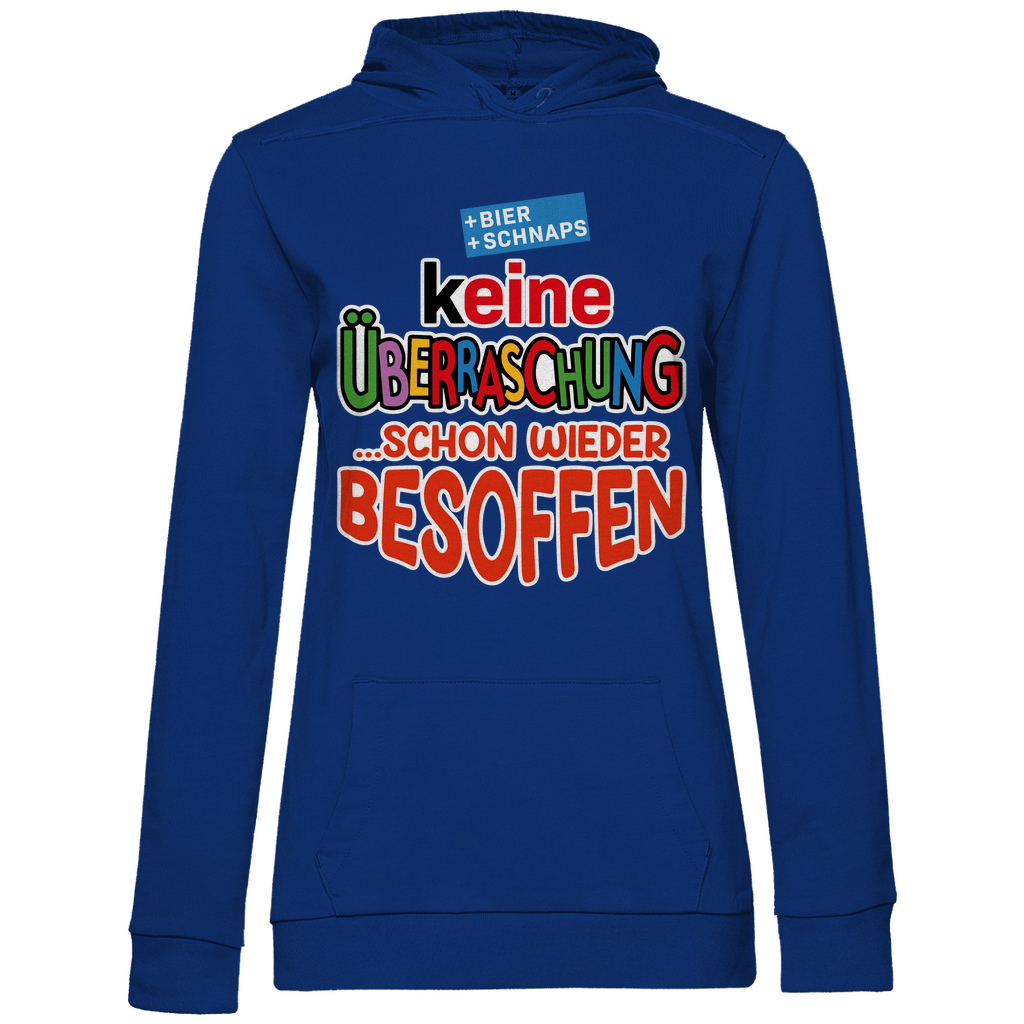 Keine Überraschung - schon wieder besoffen - Damen Hoodie Royal