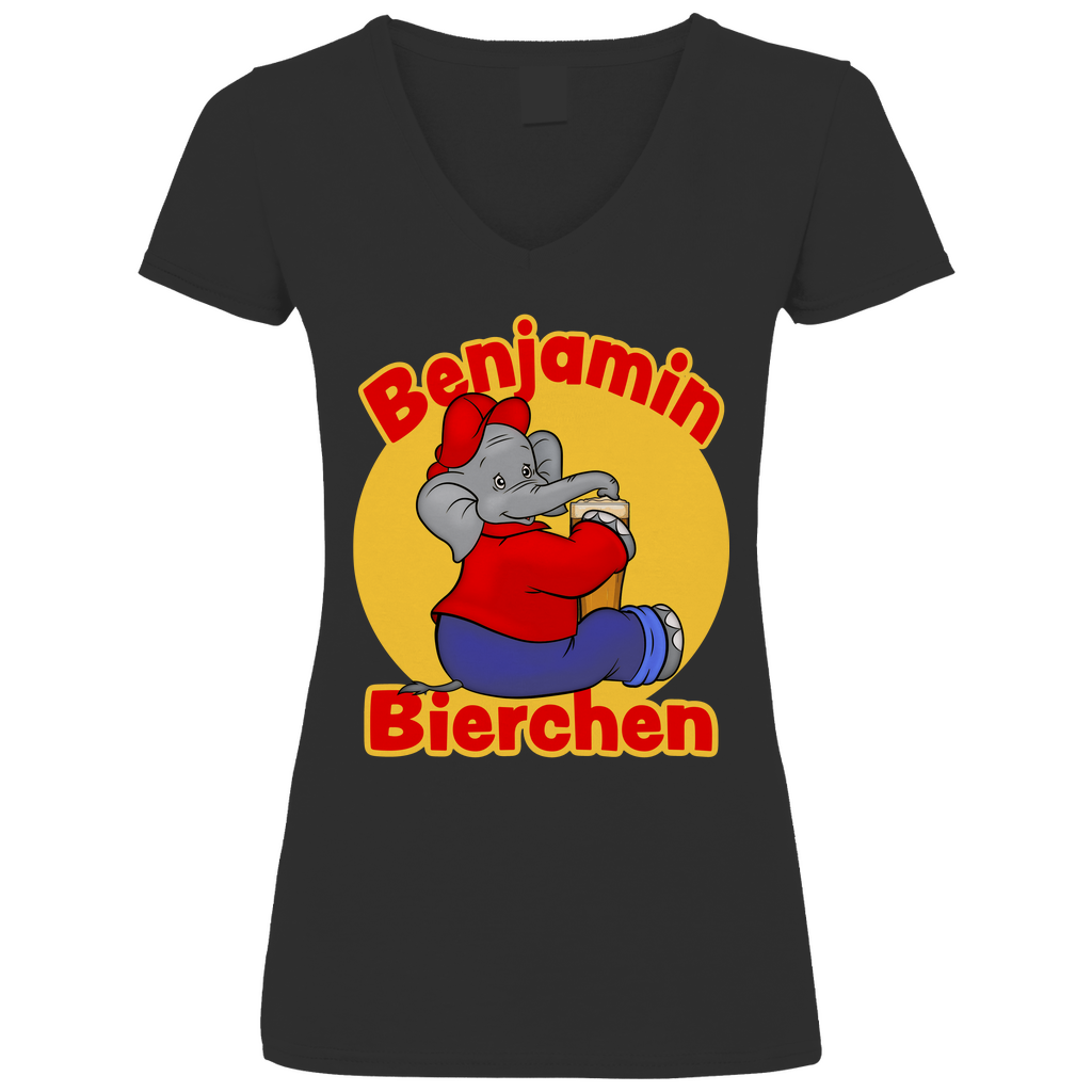 Benjamin Blümchen Bierchen - V-Neck Damenshirt