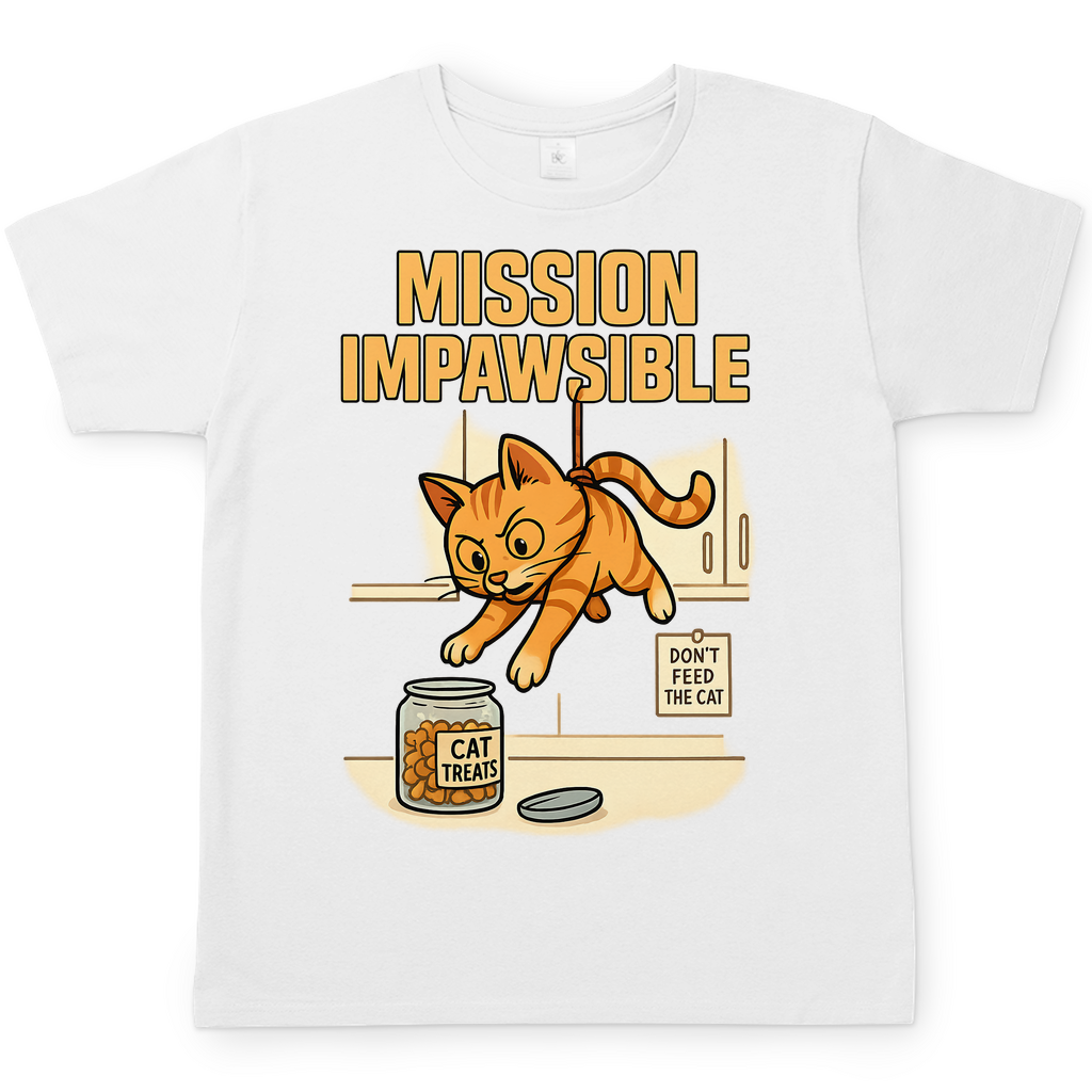 Mission Impawsible Katze - Herren T-Shirt White