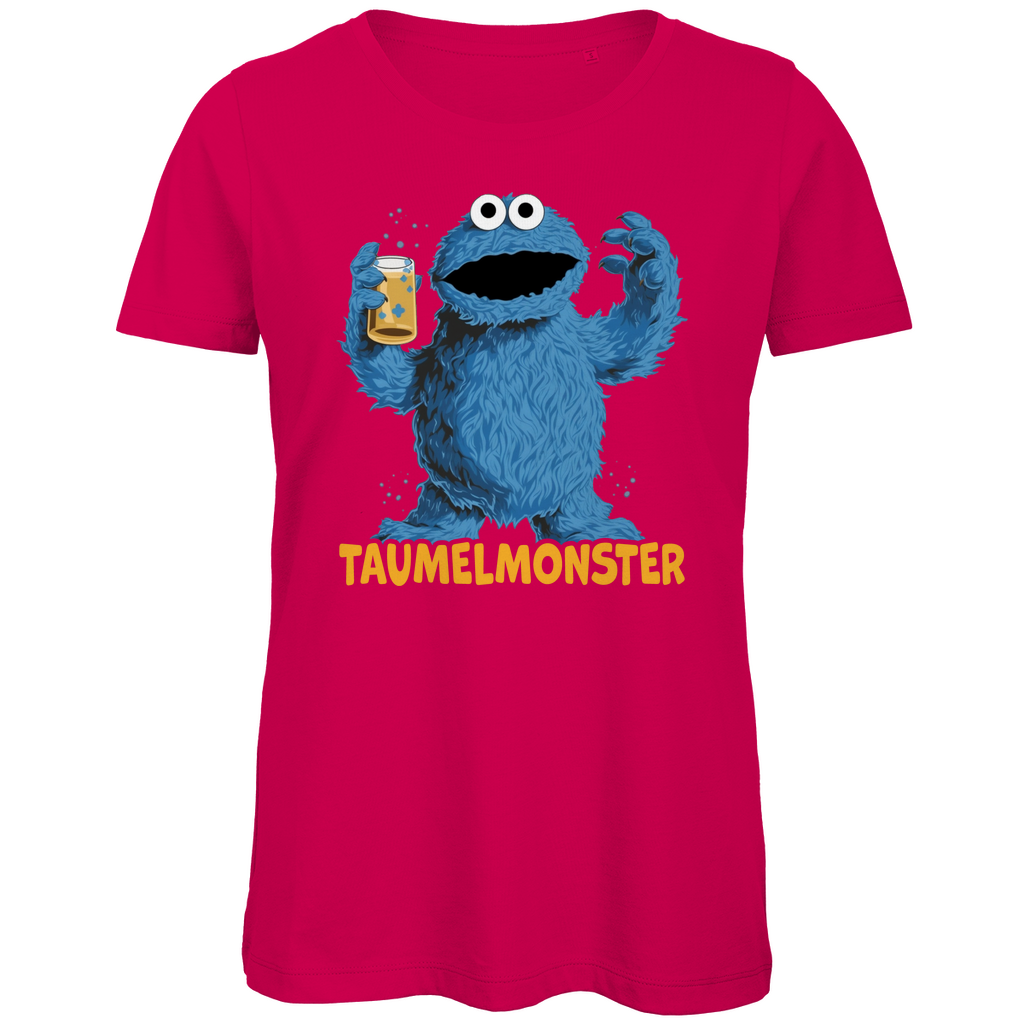 Sesamstraße - Taumel Krümelmonster - Damen Premium Bio T-Shirt Fuchsia