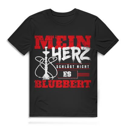 Mein Herz schlägt nicht es blubbert Shirt – Lustiges Männer Shisha Fun T-Shirt