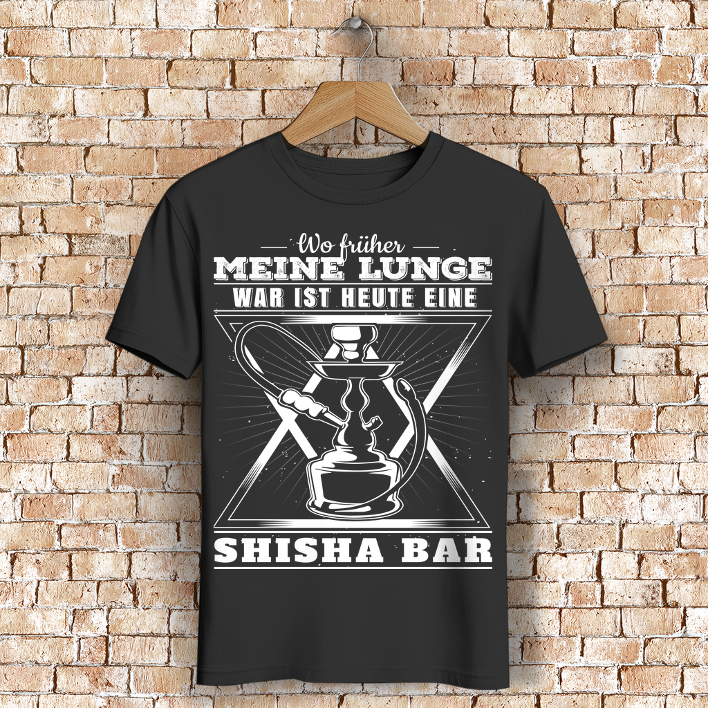 Shisha Bar T-Shirt – Lunge war gestern – Männer Funshirt