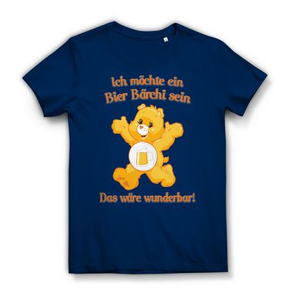 Damen Premium Bio T-Shirt Ich möchte ein Bier Bärchi sein das wäre wunderbar! Navy
