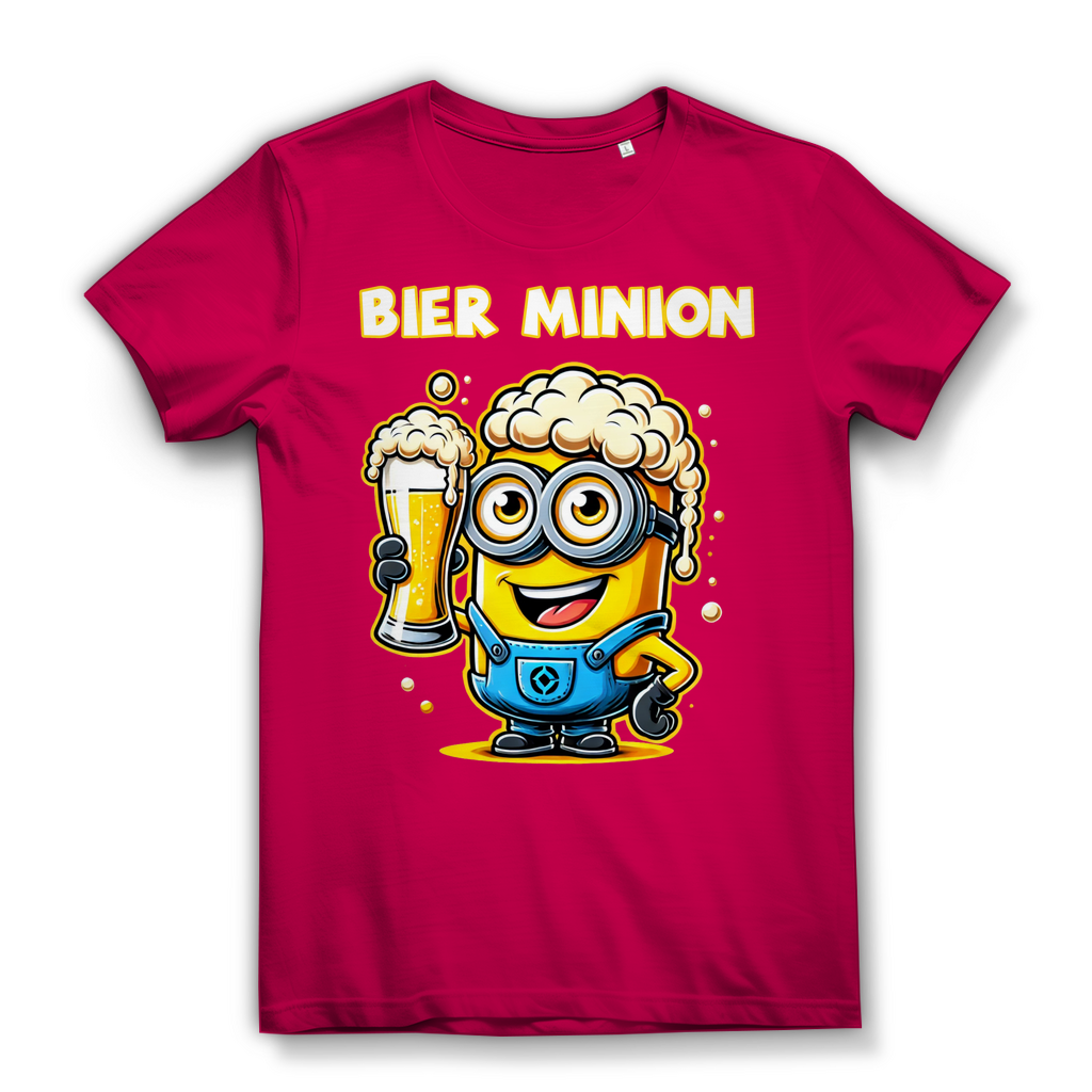 Lustiges Damen Premium Bio T-Shirt – Bier Minion Design für Bierliebhaberinnen
