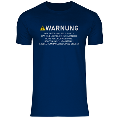 Warnung - Überdurchschnittliche Alkoholtoleranz - Herren Shirt Navy