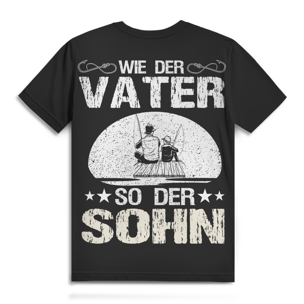 Wie der Vater so der Sohn Angeln T-Shirt Herren Black